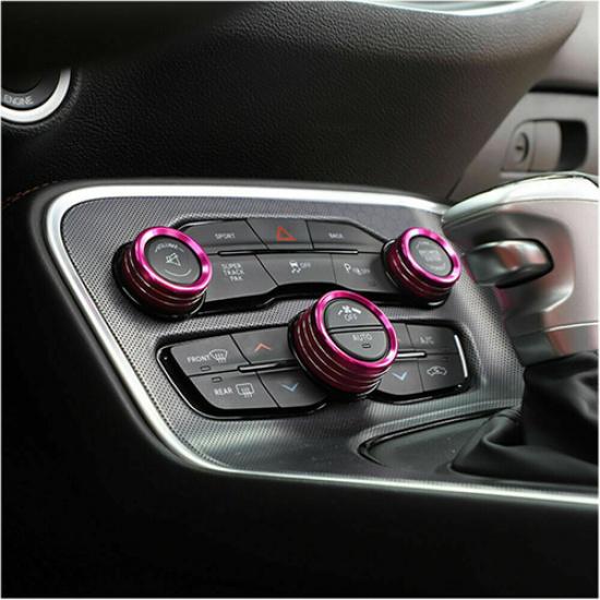 3X Air Conditioner AC Radio Switch Button Knob Trim For Dodge RAM 1500 2012-2017