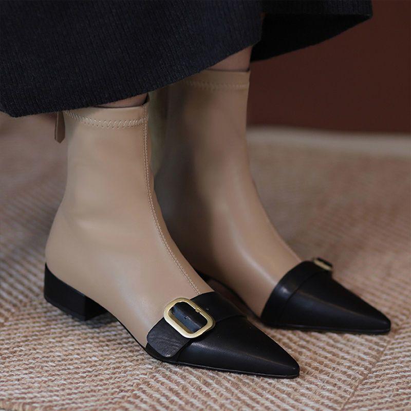Fashion Woman Short Shoes Lightweight Moccasin Elegant With Low Heels Booties On Promotion Offer Designer Luxury Ankle Boots for Women