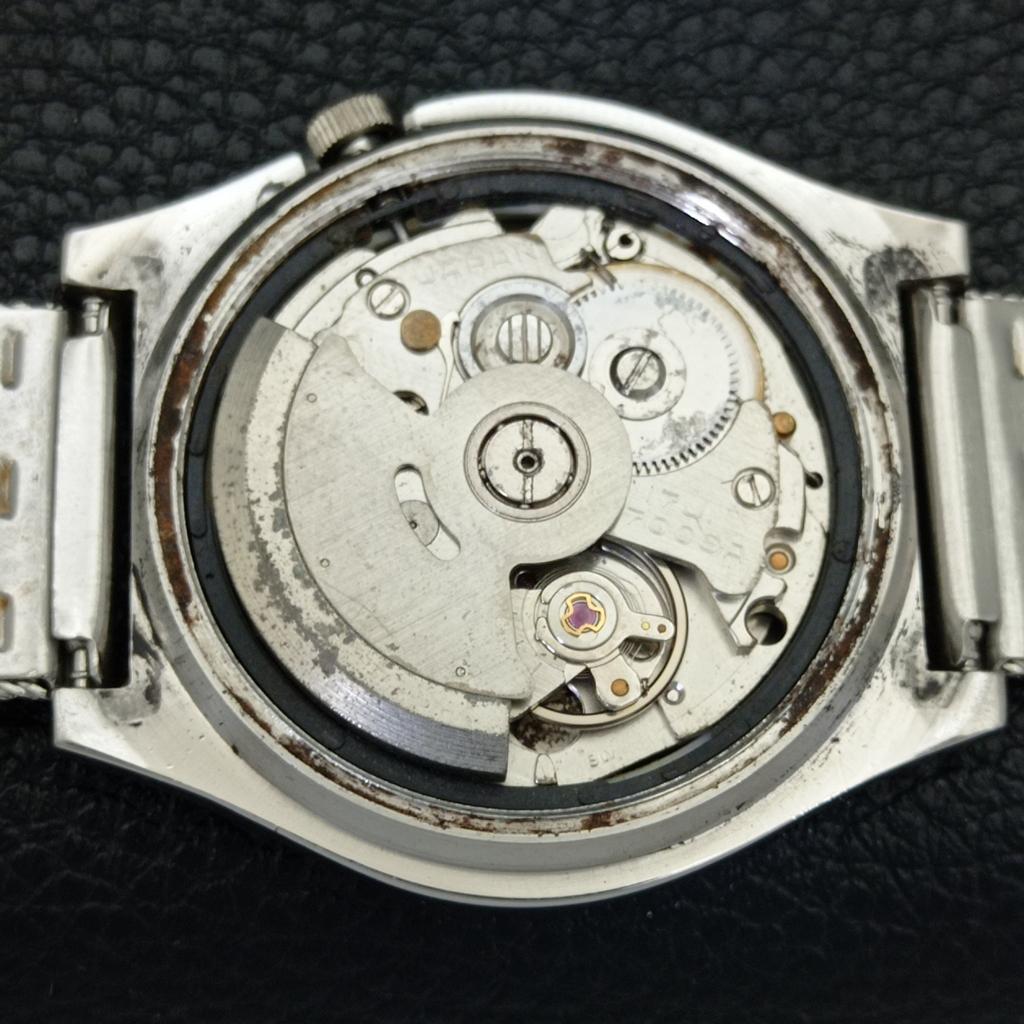 AUTOMATIC 7009A VINTAGE SEIKO JAPAN MENS BLACK COLOR DIAL WATCH A701660-5 R206c-a701660