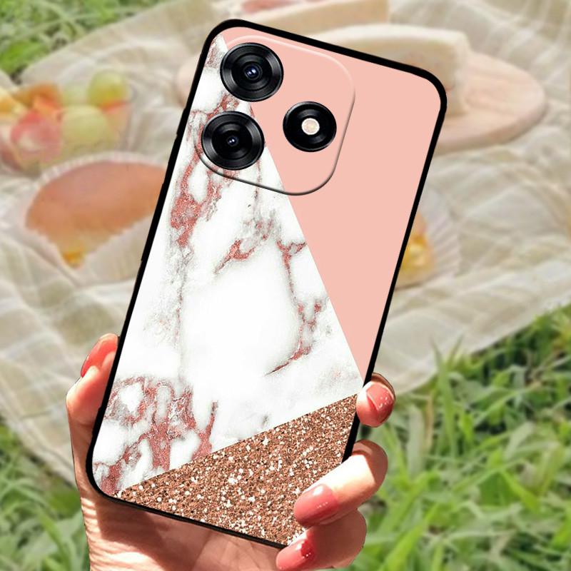 For Tecno Spark 10C Case Spark10 4G Soft Silicone Back Case for Tecno Spark 10 10 C Spark10C Phone Cover Black Bumper TPU Funda