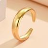 Adjustable European Classic Gold-Plated Stainless Steel Toe/Finger Ring for Women - Non-Fading Simple Band Jewelry