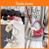 Purse Bow Single Shoulder Crossbody Bag With Pearl Pendant For Fashion Daily