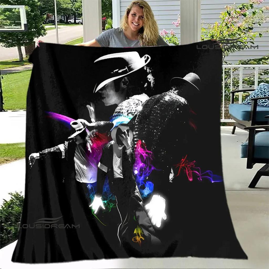 Michael Jackson retro printed blanket Flannel Warm Blanket Soft and Comfortable Blanket picnic blanket bed linings Birthday Gift