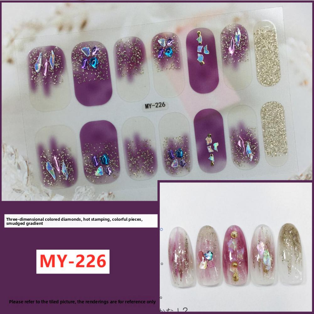 

Водонепроницаемая самоклеящаяся гель-пленка для ногтей без запекания, полная наклейка, весенне-летняя пленка для ногтей, бумага для ногтевой пленки