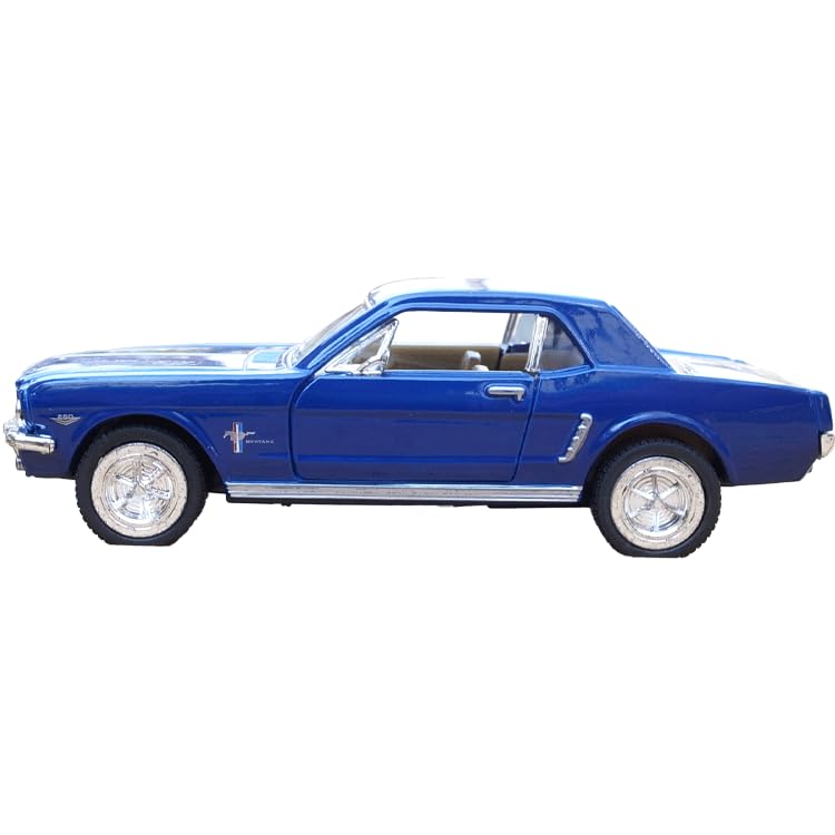 KINSMART Scale 1964 Ford Mustang Diecast Model Blue 1/34 Car,
