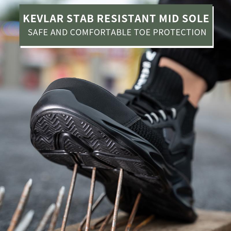 Men Safety Boots Steel Toe Shoes Anti-smash Puncture-Proof Work Shoes Sneakers Indestructible Construction Protective Work Boots