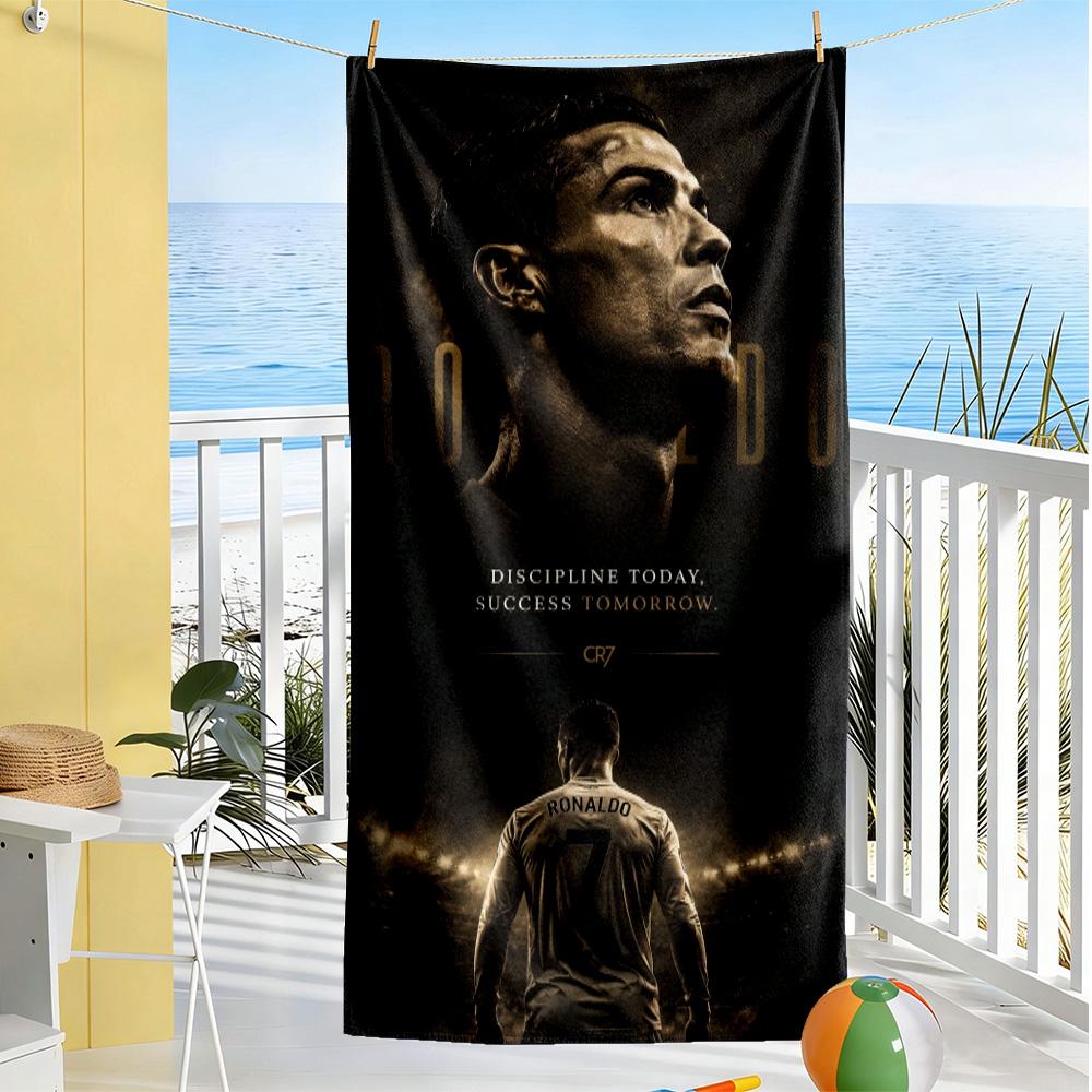 Ronaldo's Legacy Football Beach Towel Super Soft & Absorbent Comfortable Lightweight