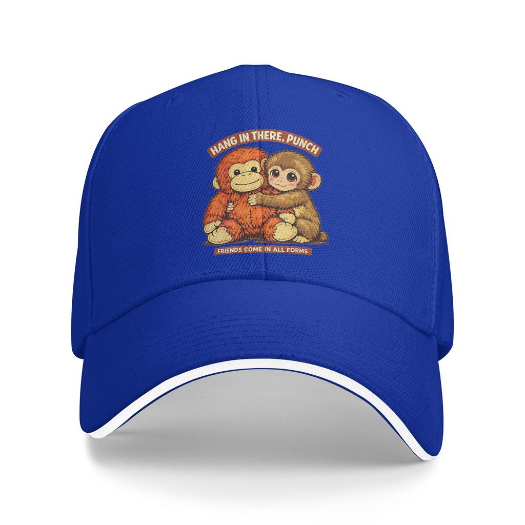 Summer Lonely Punch Monkey Baseball Cap  Tennis Skate y2k Funny Print Sun Trucker Hat Women Men Hot Sale Baseball Caps