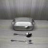 Electric Lunch Box Stainless Steel 304 Heating Food Container Dual Voltage Portable Food Warmer for Car and Home Use with Spoon and Fork Set