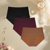 FINETOO 3Pcs Seamless High-Waisted Panty Anti-Slip Briefs Sexy Women's Underwear Anti-Curling Underpants S-3XL Large Size Pantie