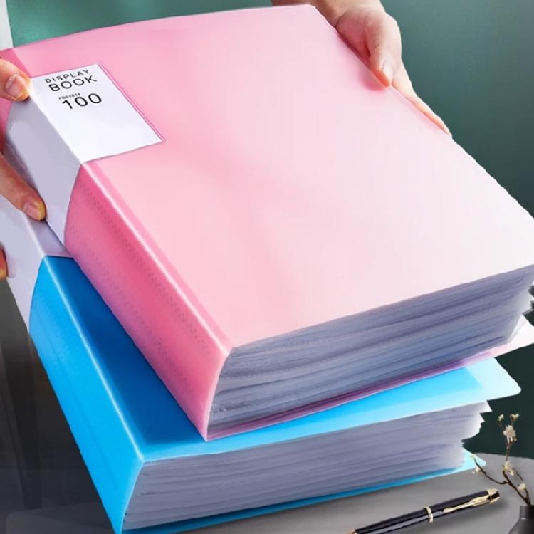 Big Capacity Presentation Folder with 100 Pocket Display Folders for School Presentations Insurance Financial Documents