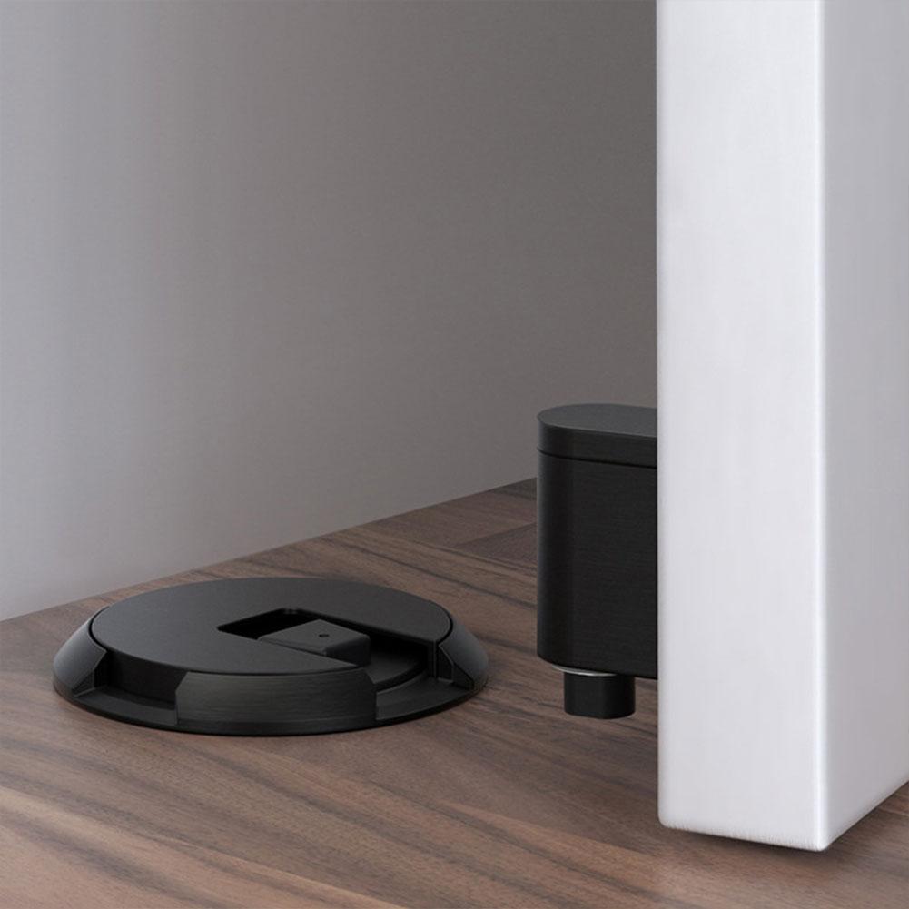 Mechanical Floor Door Stopper with Screws and Adhesive Pads Indoor Heavy Duty Floor Door Stop No Drilling Door Stopper for Home