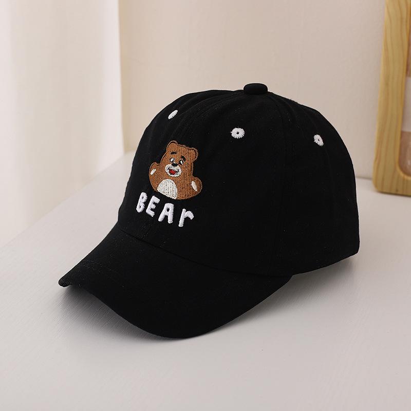 Korean Cartoon Bear Baseball Cap for Kids - Spring Sunshade Hat for Boys & Girls