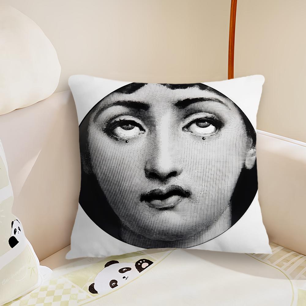 Funny Woman Face Cushion Cover Pillow Case Plush Fabric Soft Double Sided Print Sofa Cushion Cover Throw Pillow Covers