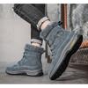 Men's Snow Boots with Plush Insulation, Warm and Thick Soles, Outdoor Men's Shoes, High Top Boots, Cotton Shoes