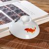 Gaiwan Teacup: Ceramic Lid & Bowl, 7.1CM-8.1CM Diameter, Kung Fu Tea Set Accessory.