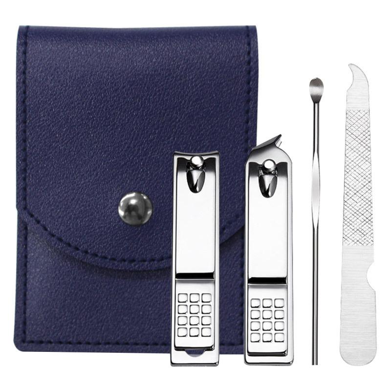 Set Manicure Set Set Coltelli per Unghie Tagliaunghie Domestici Cucchiaini per Pulizia Orecchie Set per Solchi Unghie 4 pezzi