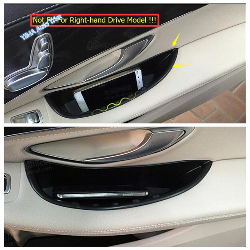 Middle Armrest / Front Door Storage Box Container Phone Tray Cover Fit For Mercedes-Benz C Class W205 2015 - Accessories