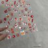 3D Embossed Horse Nail Stickers: Cute New Year Spring Festival DIY Decals