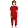Unisex Kids Adaptive Clothing Jumpsuit Back Invisible Zipper for Easy Dressing Contrast Color with Pocket