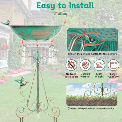 Bird Feeder Bath Bowl Railing Attracting Birds Hummingbird Feeding Station Decorative for Park