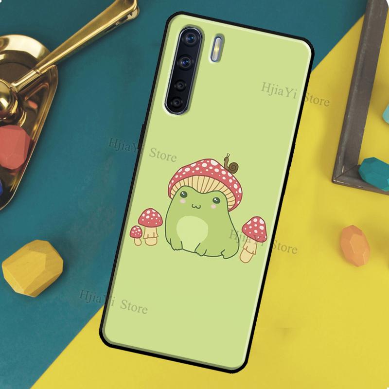 Cute Cartoon Frog Case For OPPO A96 A76 A16 A94 A74 A54 A77 A17 A16 A52 A72 A91 A93 A5 A9 A31 A53 A57s Cover