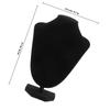 Black V-Shaped Jewelry Display Stand for Necklaces Pendants Chains Adjustable Height Elegant Bust Holder Retail Boutique