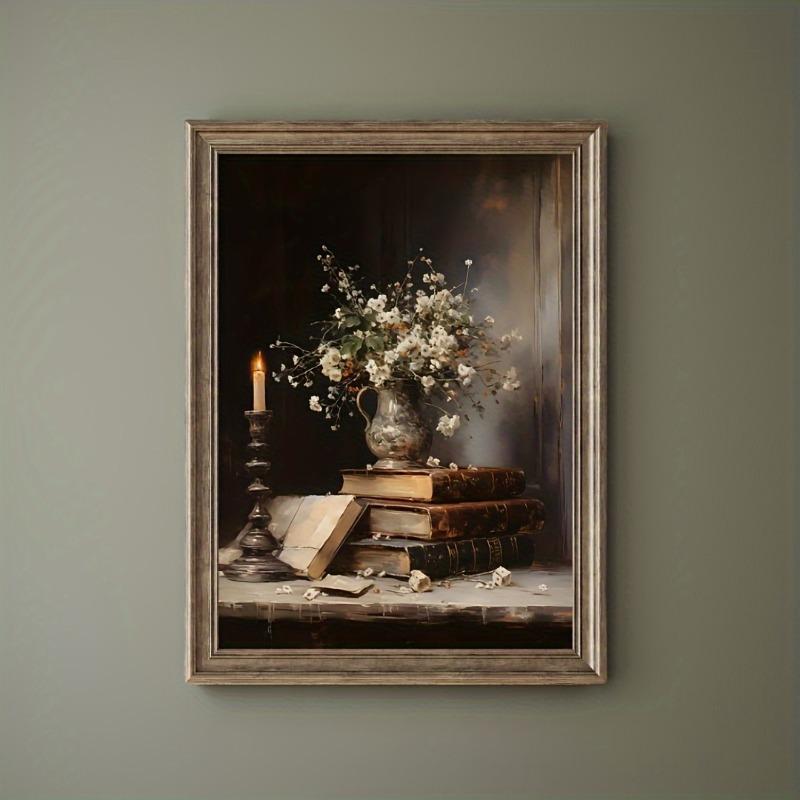 1 st Kreativ Vas Bukett Canvas Konsttryck, Klassisk Blommig Väggkonst och Naturstil Väggdekor för Konst Heminredning
