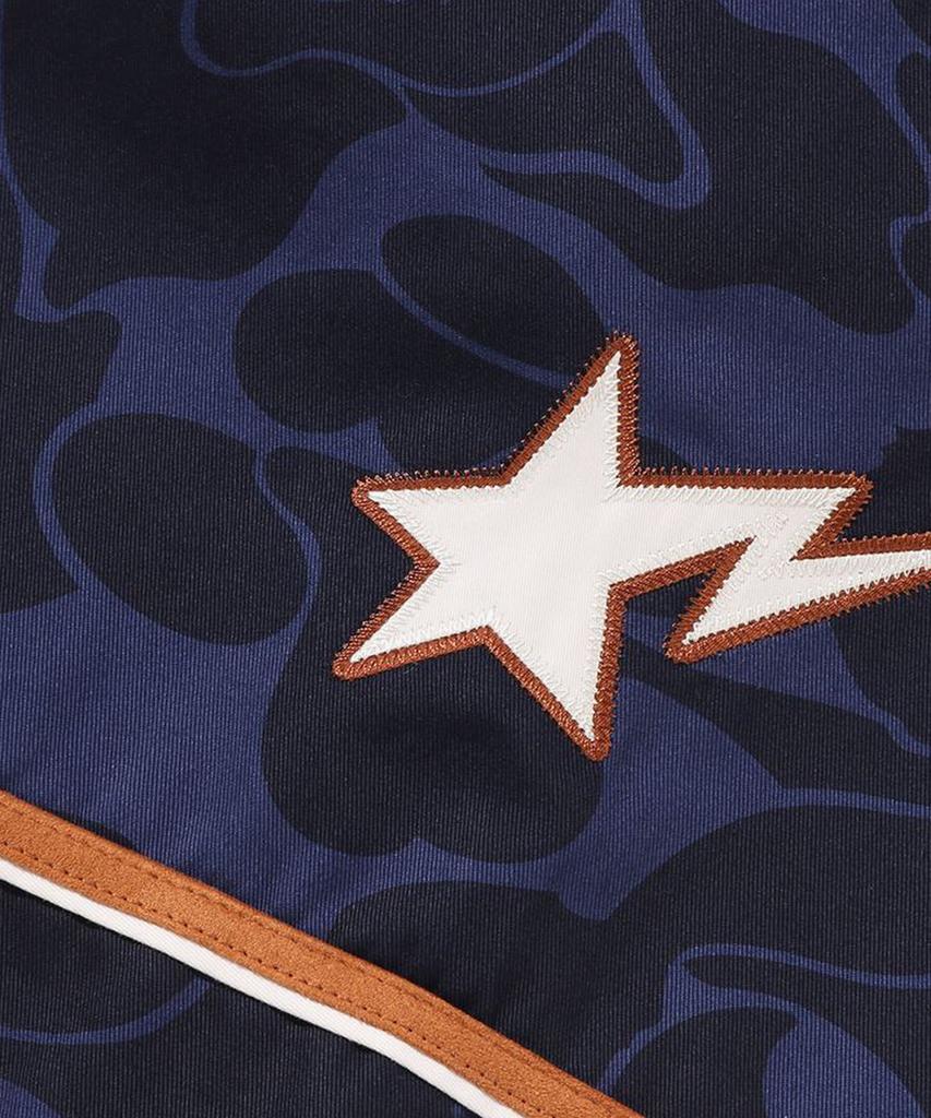 Beipeu Solid Camo Multi Logo Baseball Ss Shirt (M) Navy