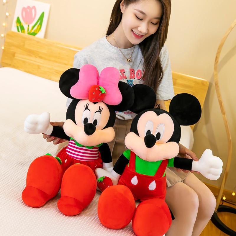 Disney Plush Toy Mickey Minnie Doll Mickey Mouse Pillow Plush Toy Stuffed Large Doll Gift