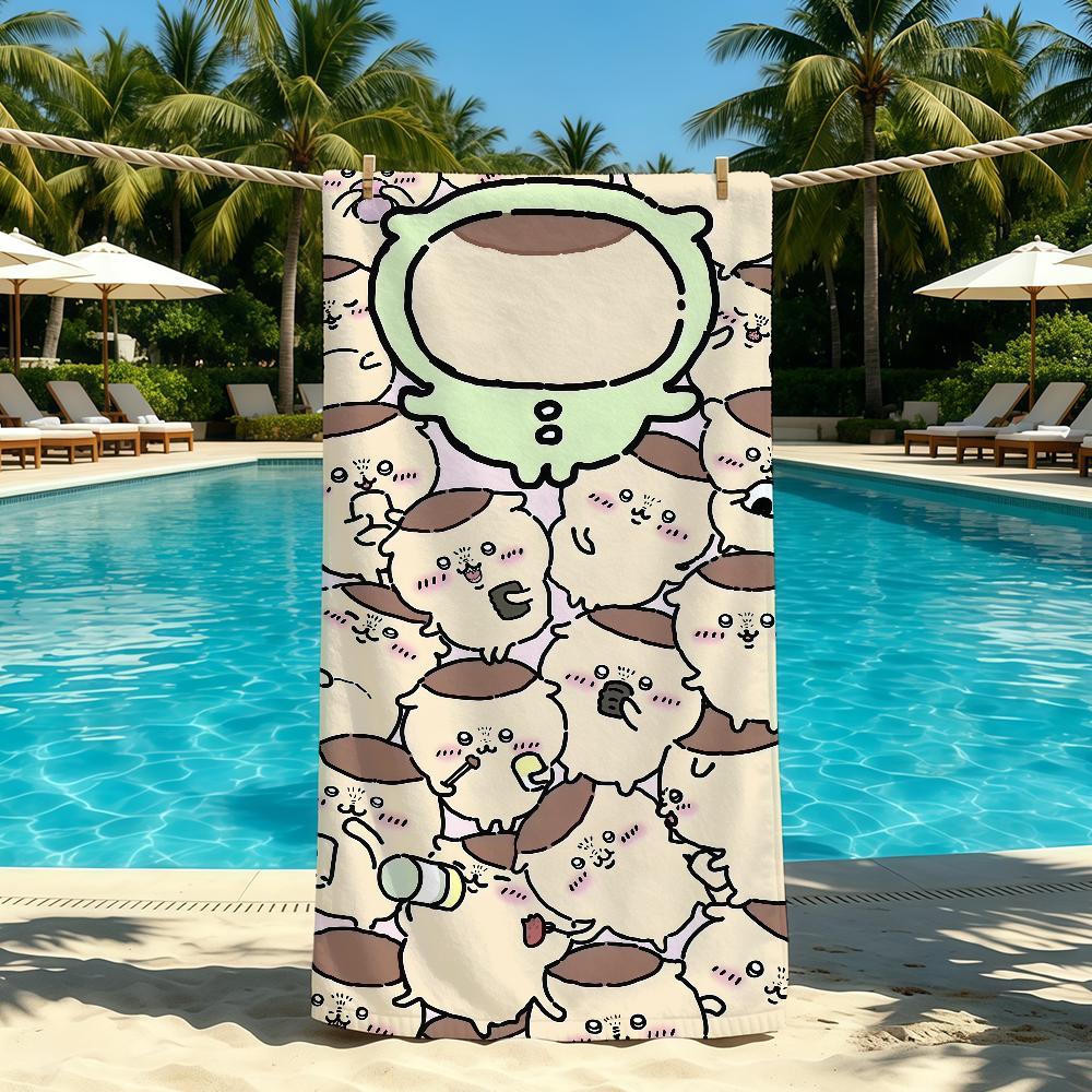 Cartoon Towel For Outdoor Camping Beach Towel Cute Super K-Kurimanju-Es Absorbent Quick-Drying Summer Towel