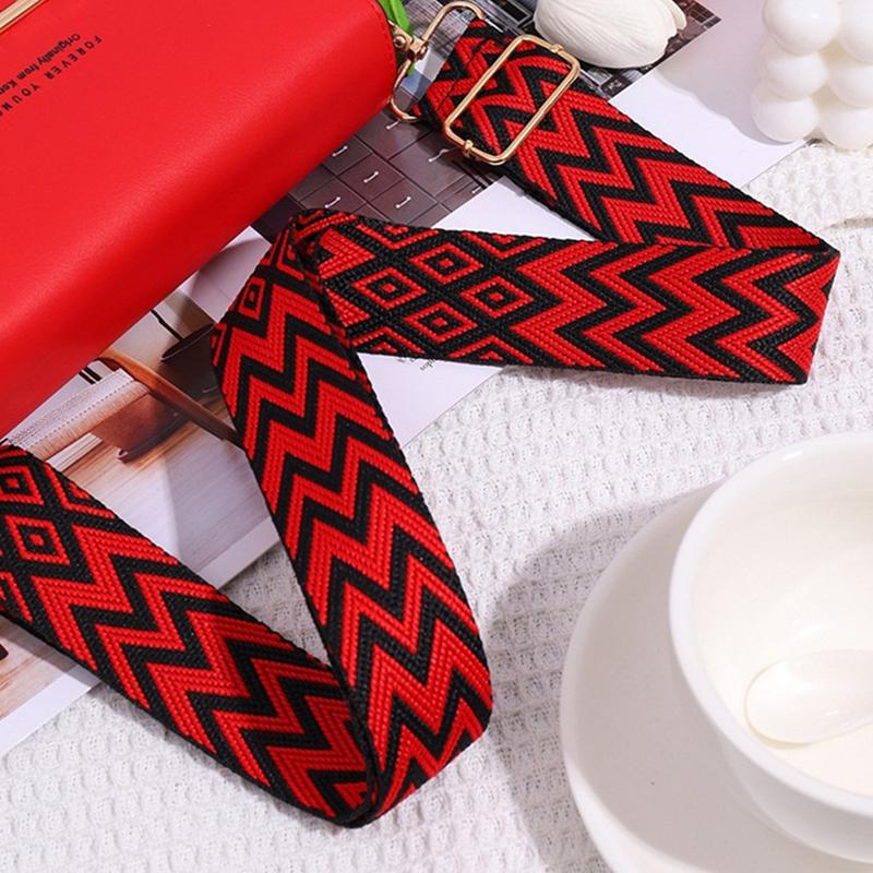 Adjustable Bag Strap Crossbody Shoulder Wide Bag Strap National Style  Embroidery Replacement Handles Bag Accessory