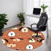 1pc Dogs, Bones Carpet, Round Non Slip Durable Large Size Office Carpet, Suitable for Office