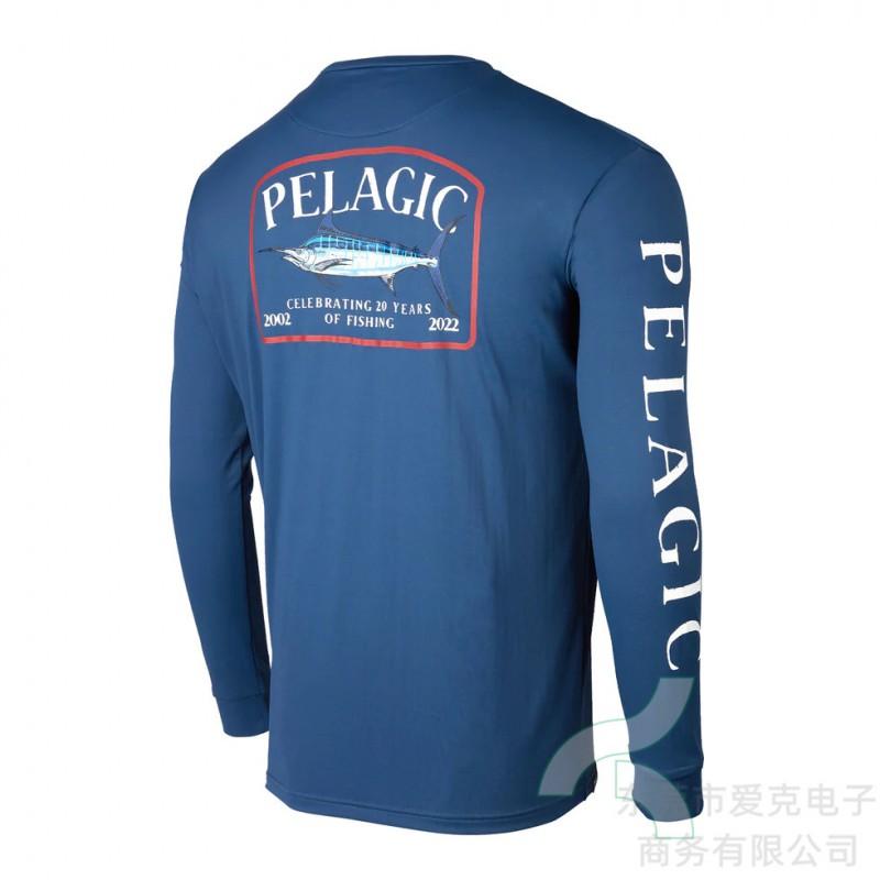 Camicia da pesca da uomo ad asciugatura rapida con protezione UV UPF 50 a maniche lunghe, traspirante, per sport all'aperto, ciclismo