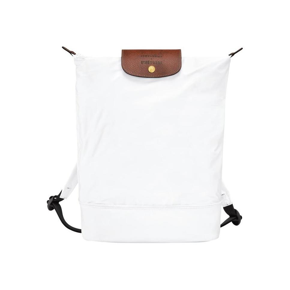 New LONGCHAMP D'HEYGERE Collaboration Polyester Shoulder Bag Backpack Women's White 10181SD3007