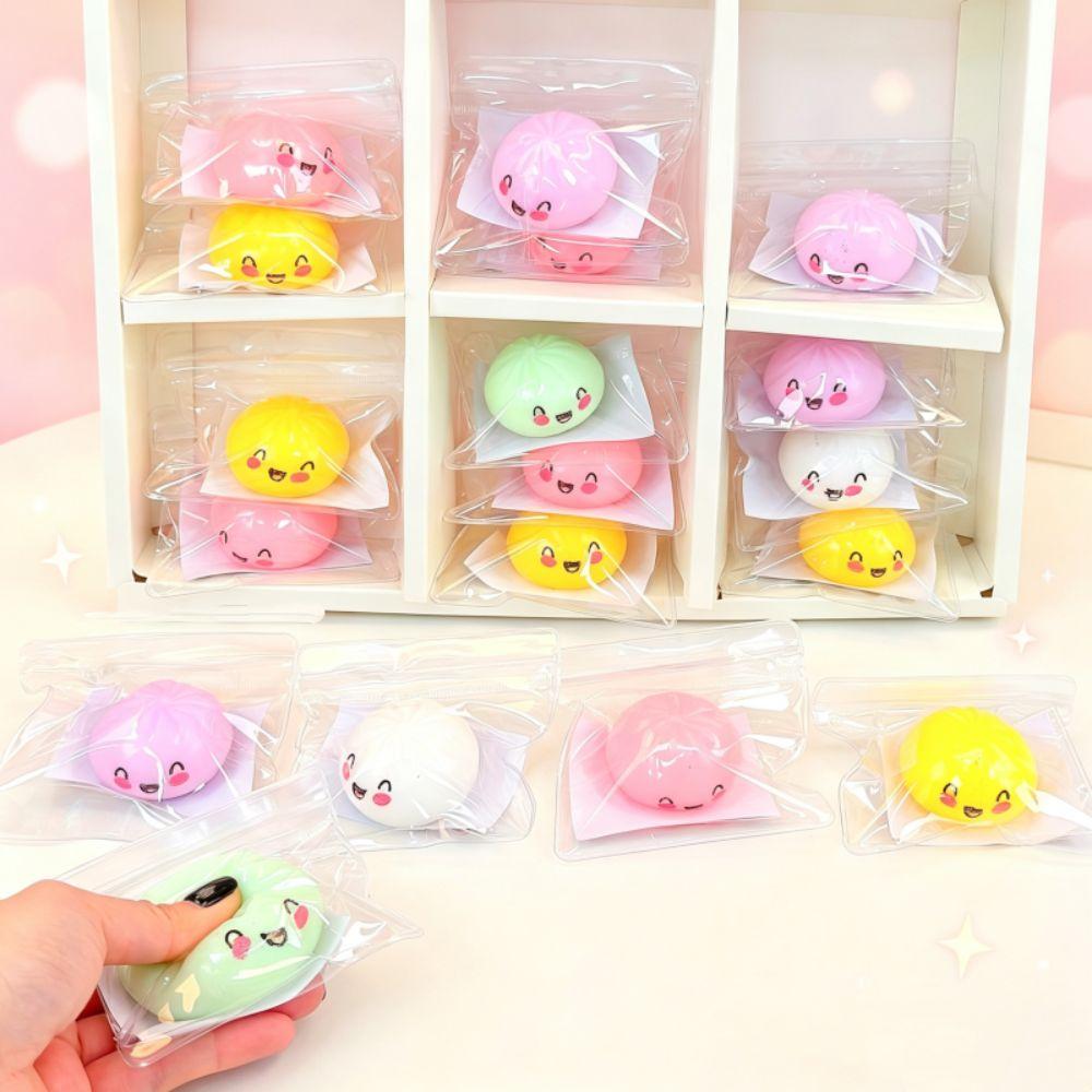 Colorful Squishy Dumpling Simulation Sensory Fidget Ball Dumpling Squishy Toys Student Prize