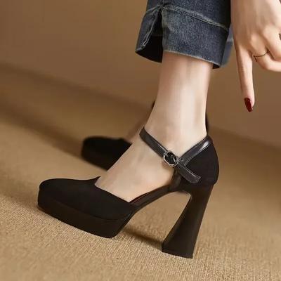 Modische Mary Jane Pumps für Damen, Retro-Sandalen, High Heel, Sommerparty, Baotou, Damenschuhe, Zapatillas Mujer 2024