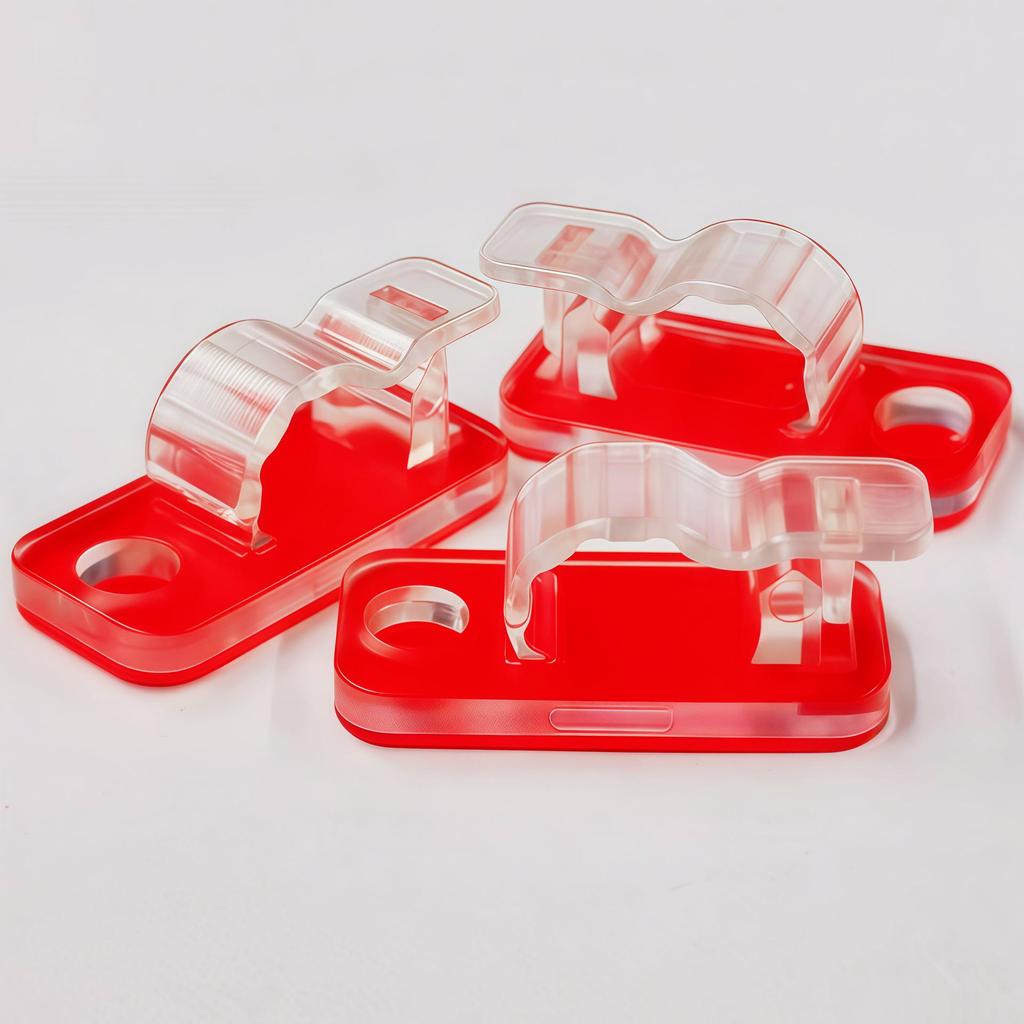 Punch-Free Adhesive Cable Management Clip Nylon R-Type XK24-01