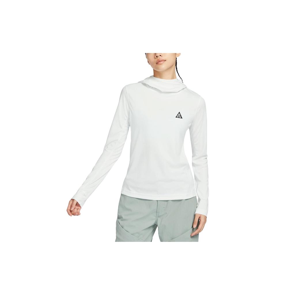 Nike ACG Dri-Fit Adv Sweat à capuche à manches longues avec logo uni Outdoor Séchage rapide Sweats à capuche pour femme Montagne-Blanc DV9539-121