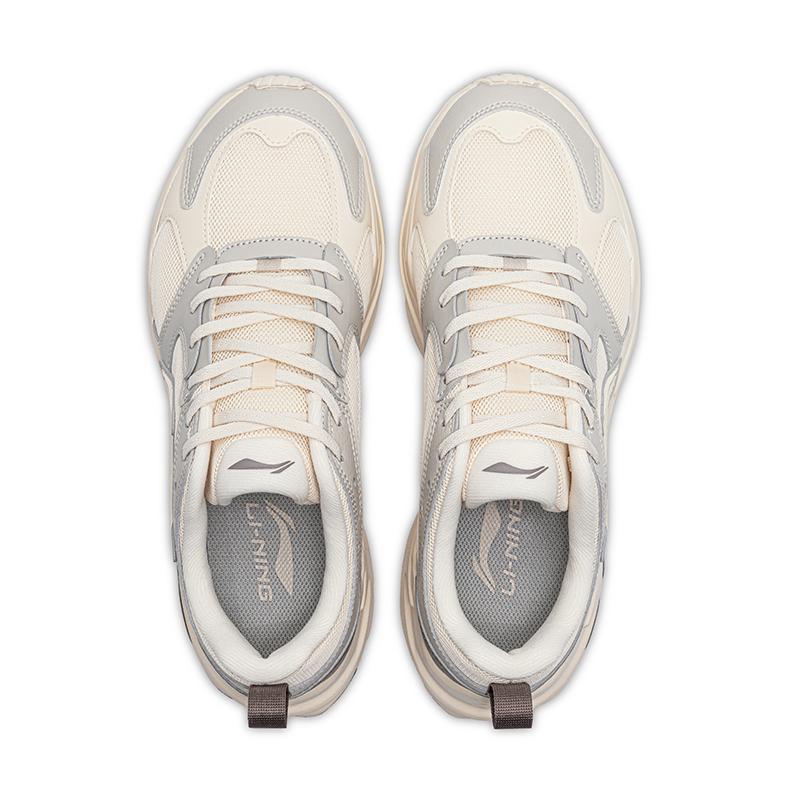 Li Ning Pulse Retro Trendy Slip Resistant Durable Lightweight Low Top Dad Shoes Men Sneakers Rock-Gray AGCV145-4