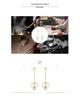 25MM Long Hollow 3D Heart Rhinestone Stud Earrings in Stainless Steel