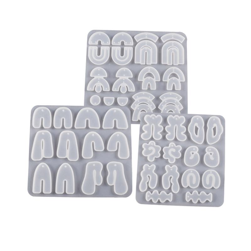Silicone Mold for DIY Earrings & Ear Drops Geometric Earrings Pendant Shaped Ear Ornament Mould DIY Jewelry Supplies