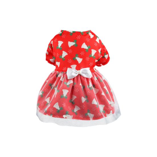 Beautiful Xmas Tree Pattern Eye-catching Pet Clothing Christmas Festival Skirt for Winter