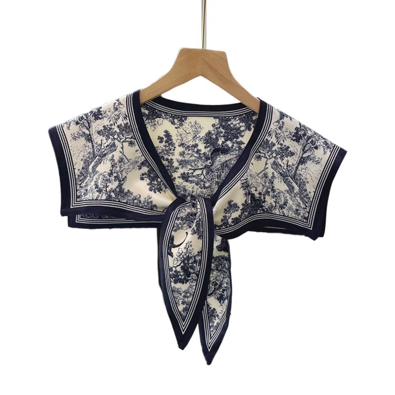 Elegant False Collar with Embroidered Office Wear Collar Stylish Clothing Collar for Casual Occasion