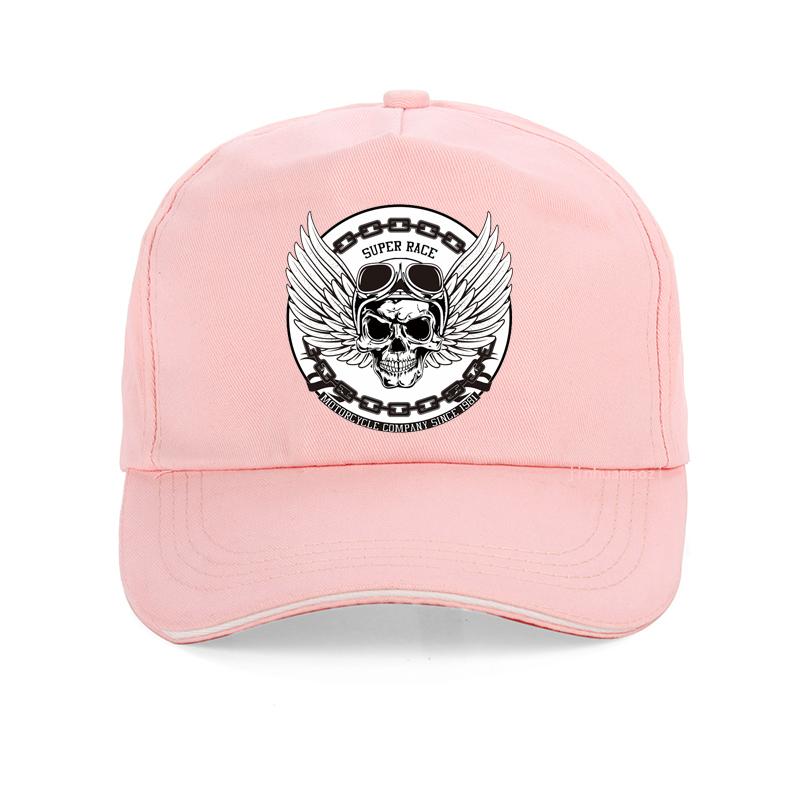 Fashion Super Race Motorcycle Baseball Cap Men Motorcycle Company Since 1981Hip Hop Cap Summer Winged Skull Punk Hats