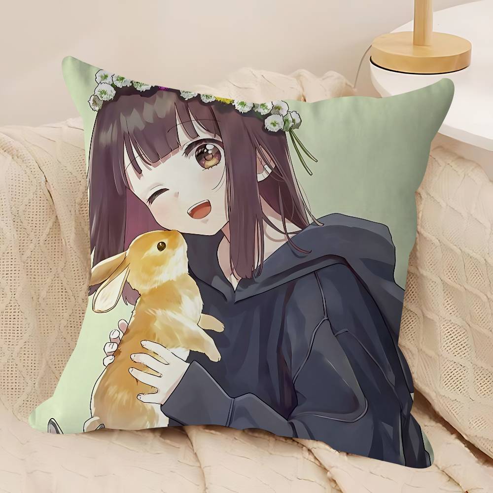 M-Menhera-chan Pillow Case Removable Washable Cushion Cover – All-Season Soft Linen
