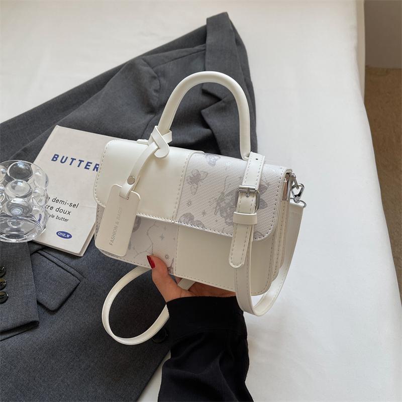 Contrast Color Women Crossbody Bags Women Fashion Bufferfly Printed Small Square Bag  Trendy Lady Handbag