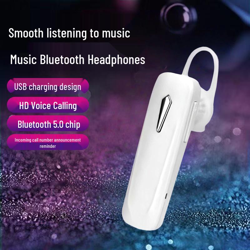 M163 Universal Wireless Bluetooth Headset for HD Calls - Single Ear, Low Latency, Ideal for Car and Sports Use