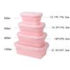 Silicone Folding Bento Box 4Pc Collapsible Portable Lunch Box for Food Dinnerware Food Container Bowl Lunchbox Tableware