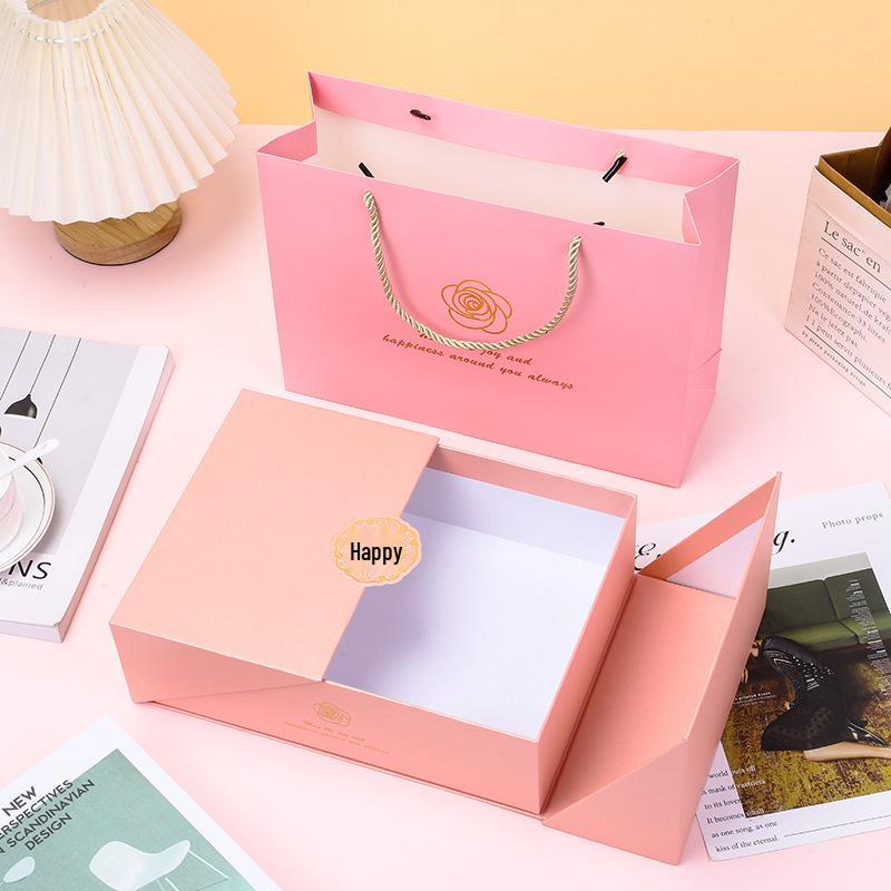 

Элегантная большая подарочная коробка для дней рождения и свадеб – Универсальная пустая коробка для сувениров высокого класса и конфет Size 4: 29*21*10 cm